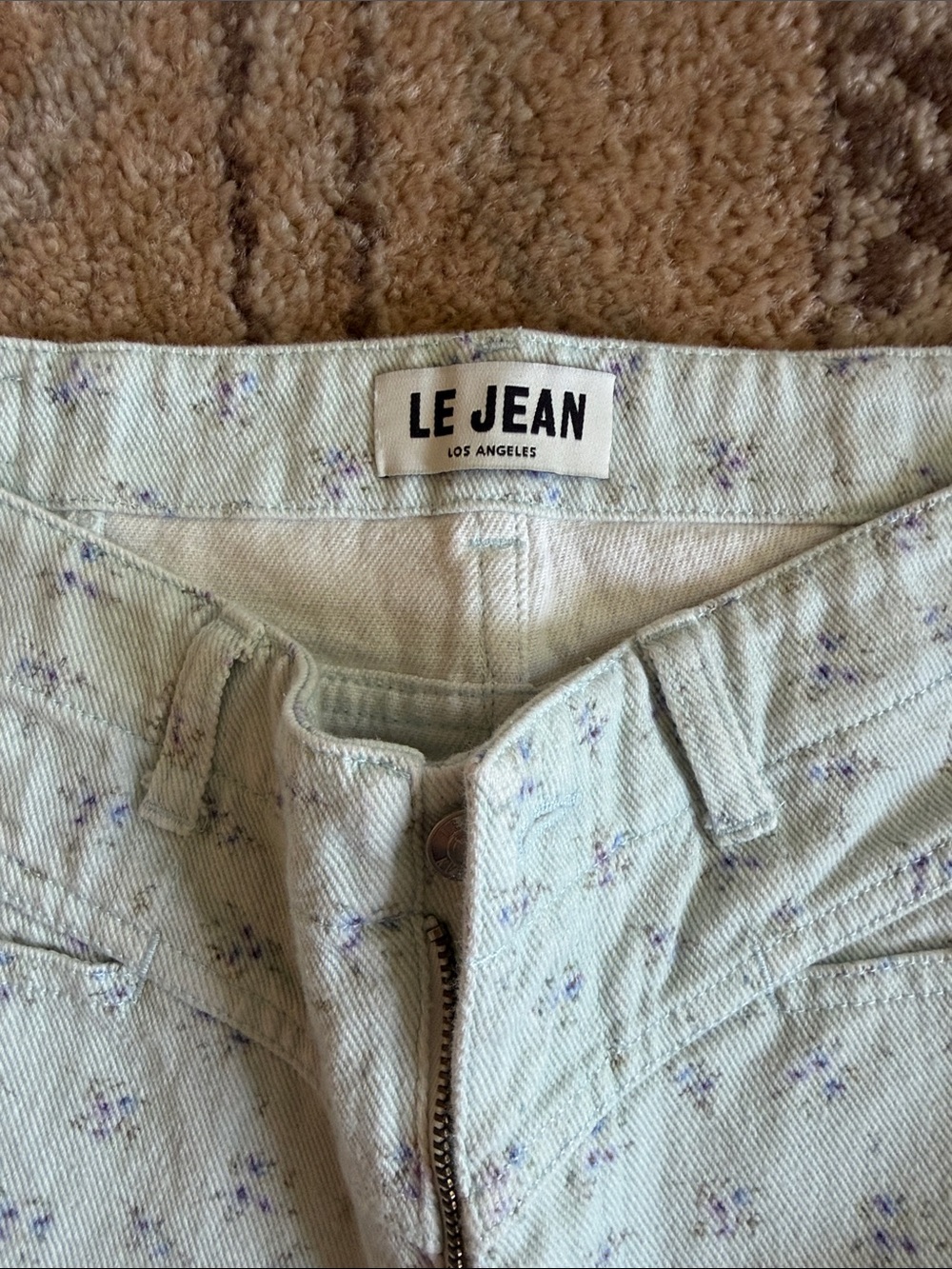 Le Jean Floral Print Cropped Jeans - Picture 2 of 5